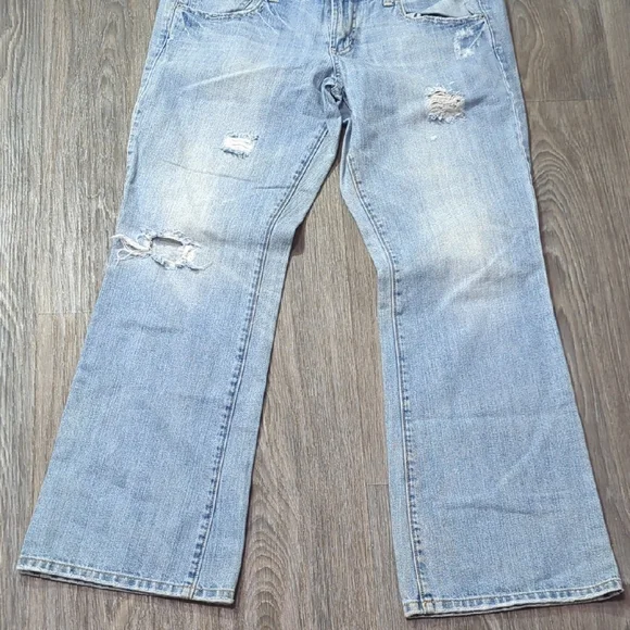 Light Blue Distressed Women’s Jeans 12 - Picture 4 of 11